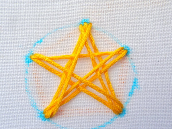 Star Stitch Tutorial ~ WanderingThreadsEmbroidery.com